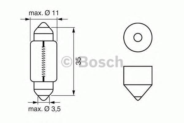 1987302211 Bosch żarówka oświetlenia wnętrza/kabiny