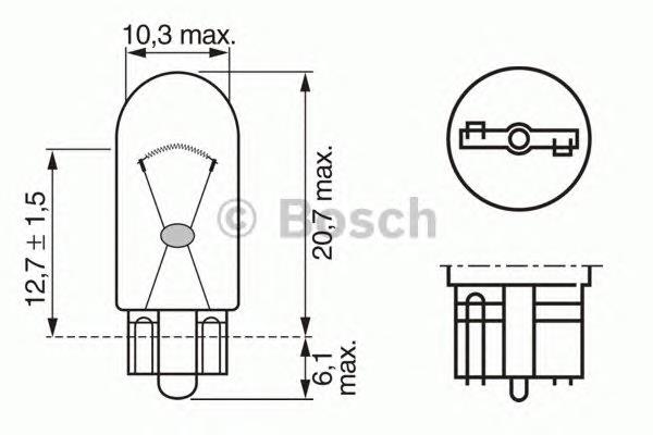 1987302217 Bosch żarówka oświetlenia wnętrza/kabiny