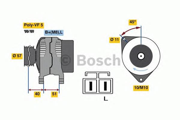 Do koszyka 373002A100 Hyundai/Kia Alternator