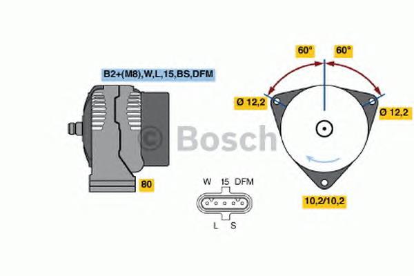 Alternator Bosch 1986A00932 cena, od 275,82 USD