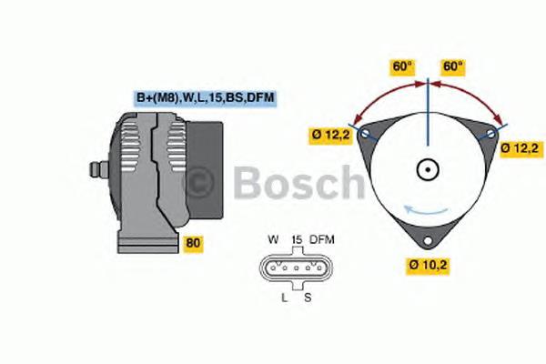 0986048110 Bosch Alternator