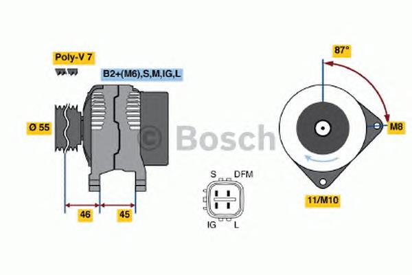 Alternator 0124325085 Toyota