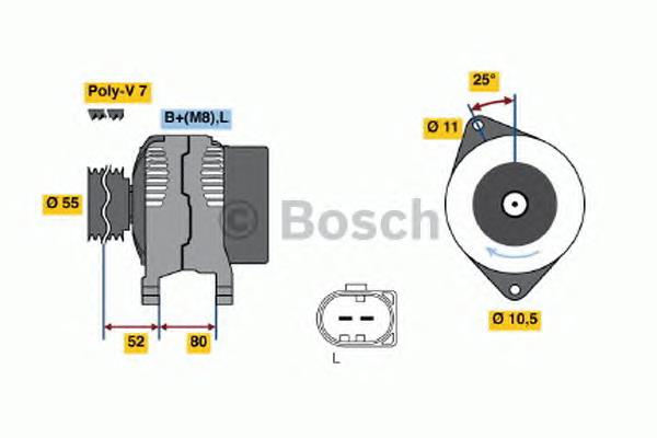 Alternator 124325053 Fiat/Alfa/Lancia