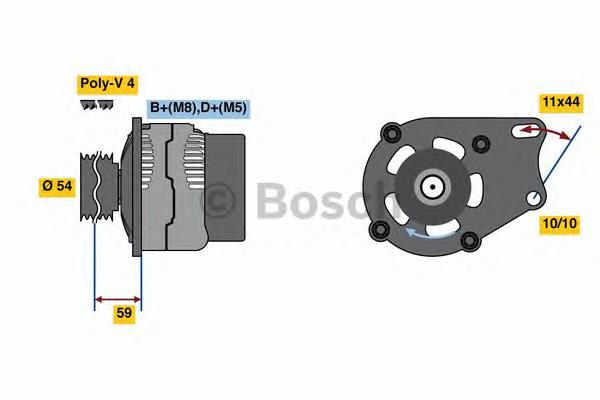 0986080490 Bosch Alternator