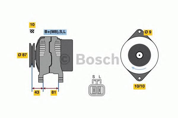 0986080430 Bosch Alternator