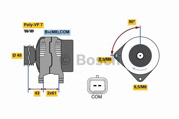 0986080420 Bosch Alternator