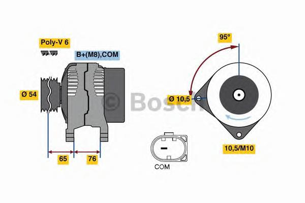 0986080580 Bosch Alternator