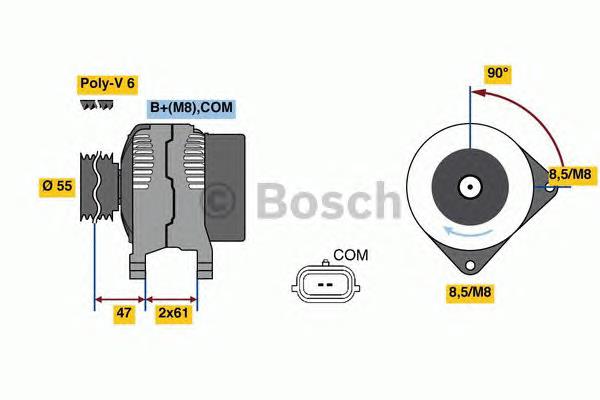 Alternator 8200667619B Renault (RVI)