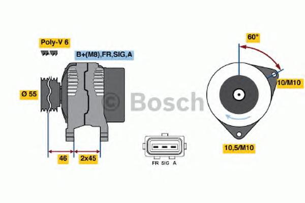 0986049151 Bosch Alternator