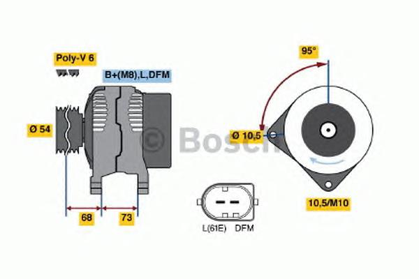 Do koszyka 0986048921 Bosch Alternator