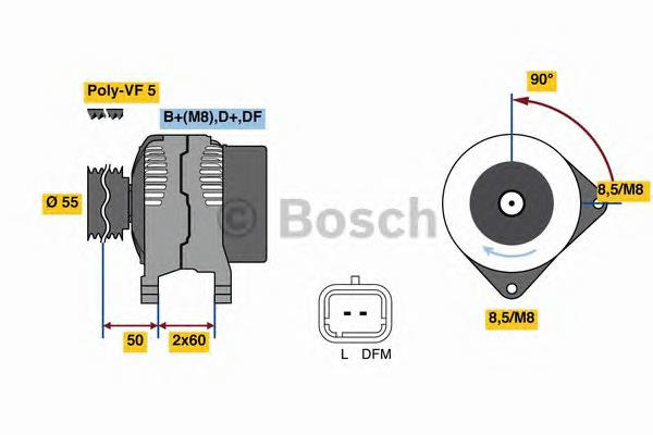 0986080140 Bosch alternator