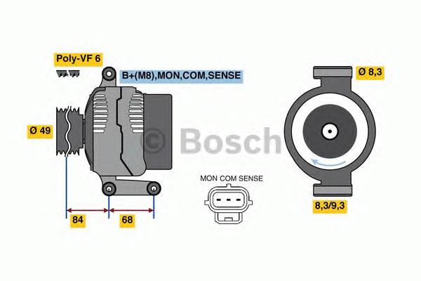 0986049670 Bosch Alternator