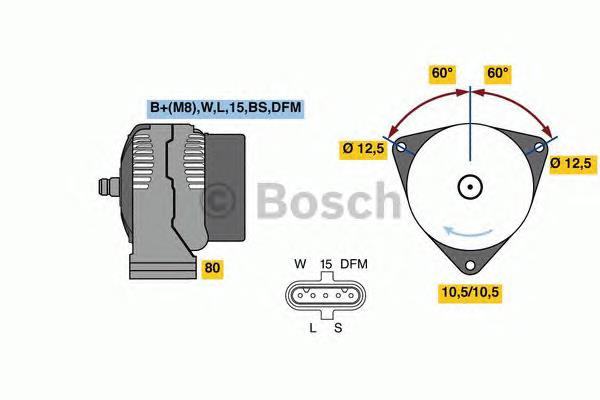 0986049820 Bosch Alternator