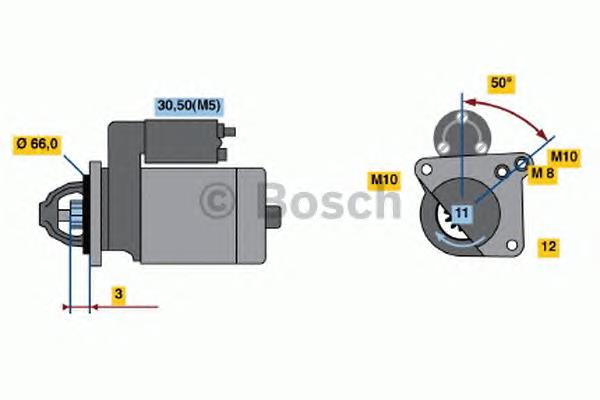 Rozrusznik Bosch 0986020131 cena, od 134,47 USD