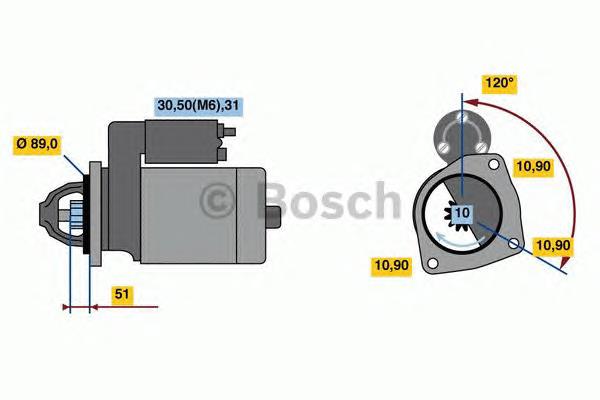 Do koszyka 1986S10040 Bosch Rozrusznik