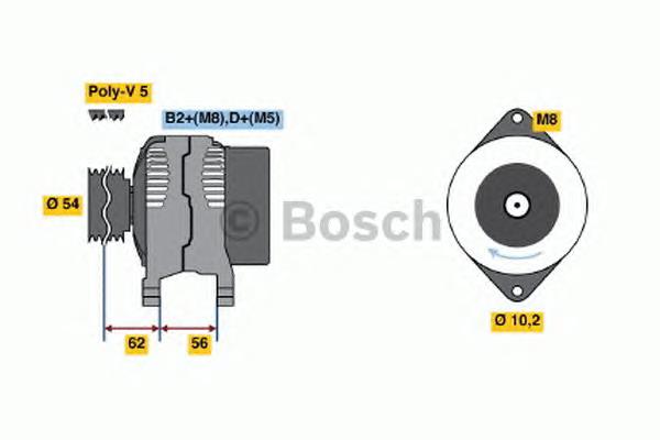 Alternator 0124425025 Bosch