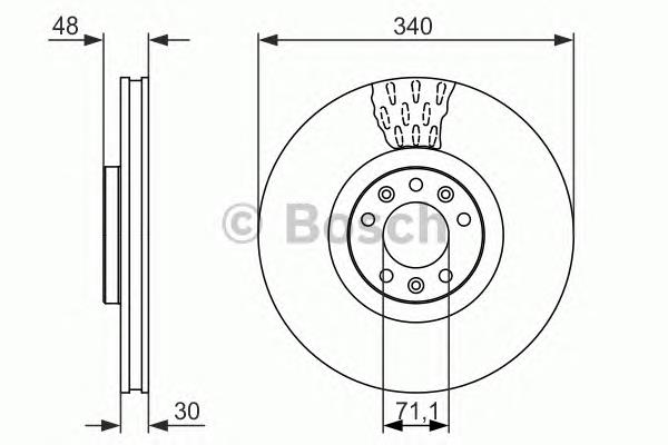 0986479092 Bosch tarcza hamulcowa przednia