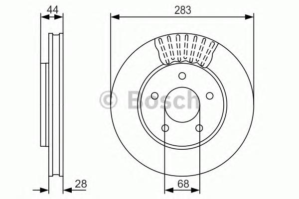 0986479091 Bosch tarcza hamulcowa przednia