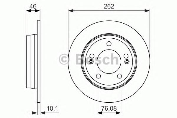 0986479052 Bosch tarcza hamulcowa tylna