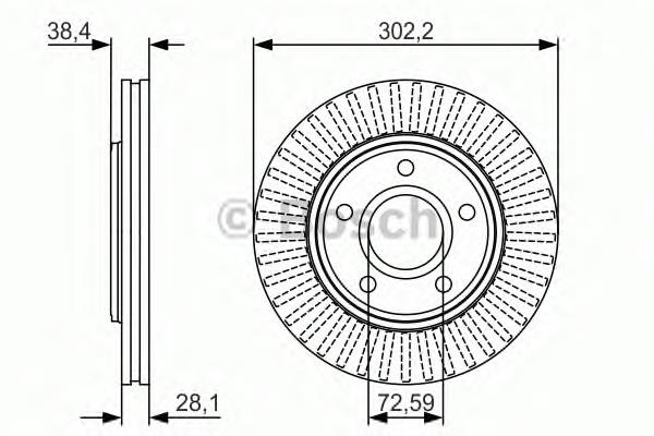 0986479046 Bosch tarcza hamulcowa przednia