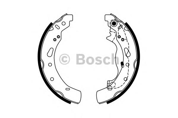 Do koszyka 0986487767 Bosch Klocki hamulcowe tylne bębnowe