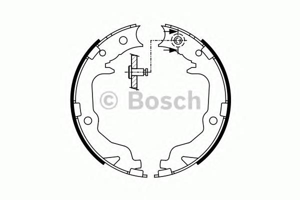 Klocki hamulca ręcznego 0986487766 Bosch