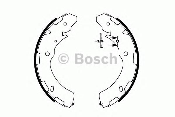 Klocki hamulcowe tylne bębnowe Bosch 0986487758