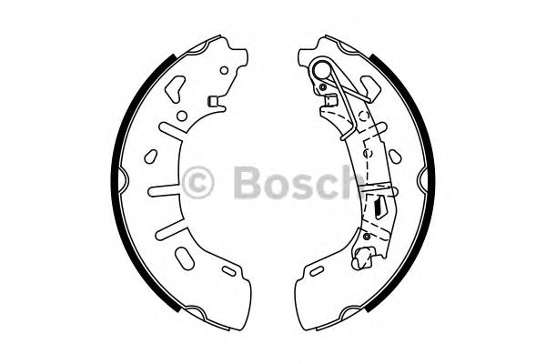 Do koszyka 0986487773 Bosch Klocki hamulcowe tylne bębnowe