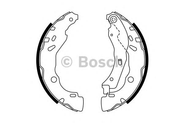 Klocki hamulcowe tylne bębnowe 0986487771 Bosch