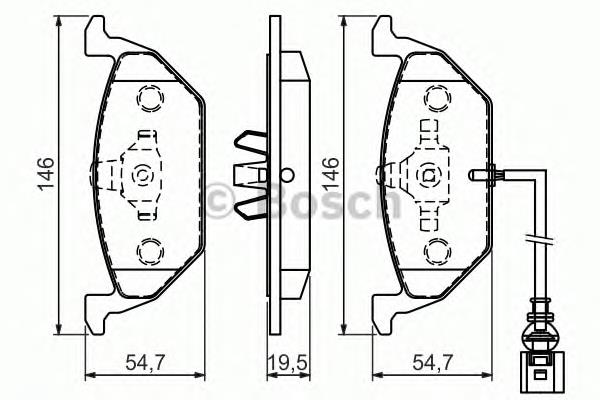 0986494524 Bosch klocki hamulcowe przednie tarczowe