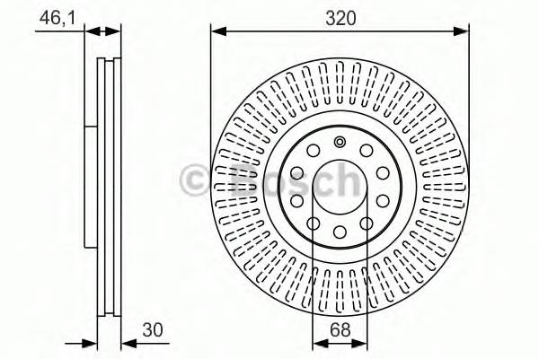 0986479S30 Bosch tarcza hamulcowa przednia