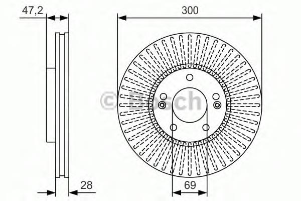 0986479S14 Bosch tarcza hamulcowa przednia