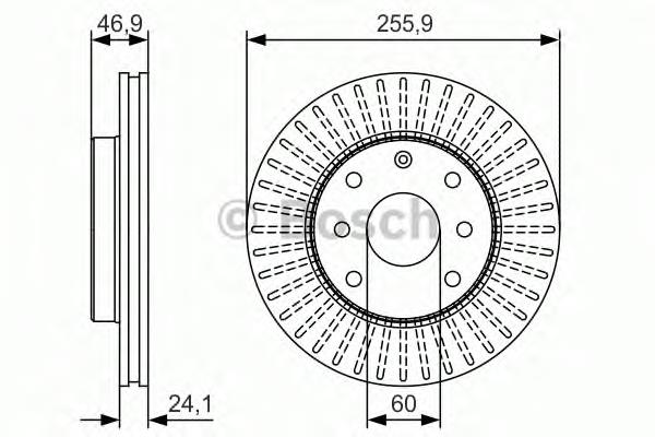 0986479R70 Bosch tarcza hamulcowa przednia