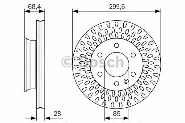 Tarcza hamulcowa przednia 0986479R78 Bosch