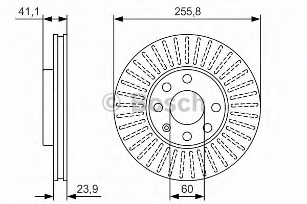 0986479R76 Bosch Tarcza hamulcowa przednia