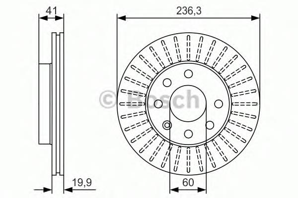 0986479S98 Bosch tarcza hamulcowa przednia