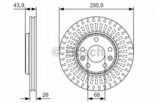 Do koszyka 0986479S93 Bosch Tarcza hamulcowa przednia