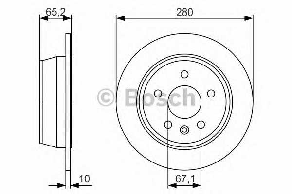 0986479S02 Bosch tarcza hamulcowa tylna