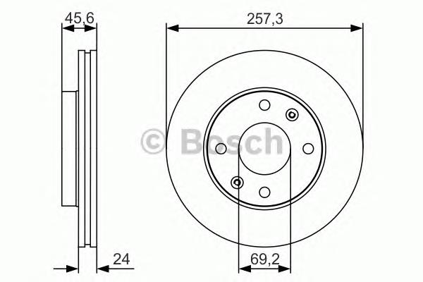 0986479S03 Bosch tarcza hamulcowa przednia