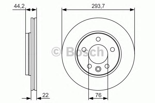 Do koszyka 0986479S06 Bosch Tarcza hamulcowa tylna