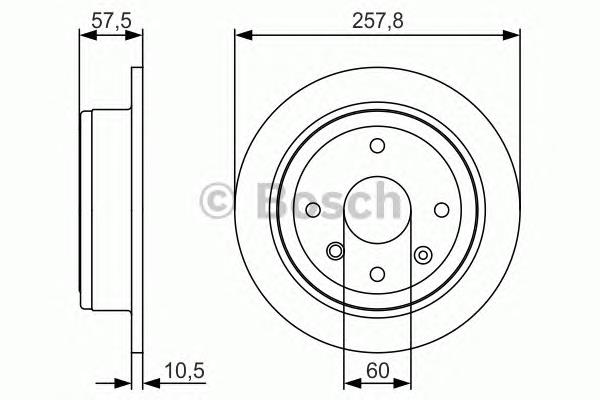 0986479S08 Bosch tarcza hamulcowa tylna