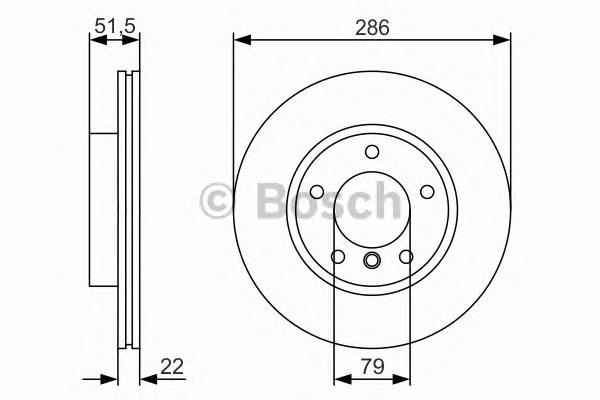 0986479S10 Bosch tarcza hamulcowa przednia