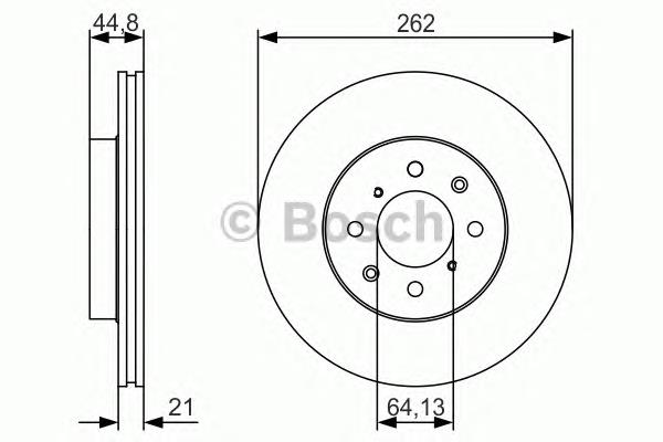 Tarcza hamulcowa przednia 0986479R80 Bosch