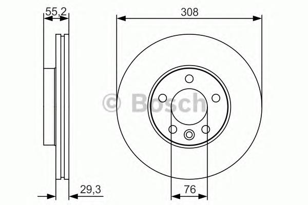 0986479R84 Bosch tarcza hamulcowa przednia