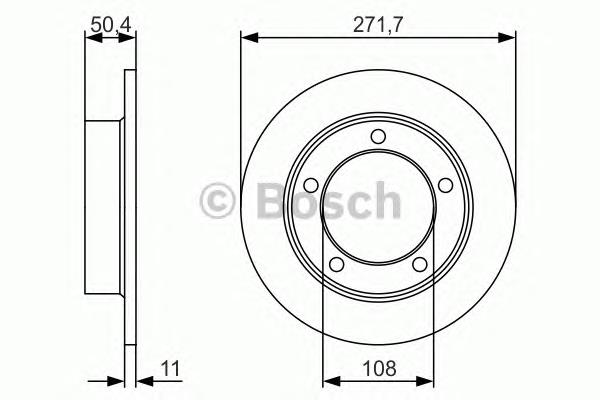 0986479R73 Bosch tarcza hamulcowa przednia