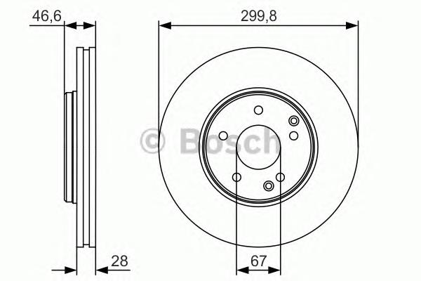 0986479R79 Bosch Tarcza hamulcowa przednia