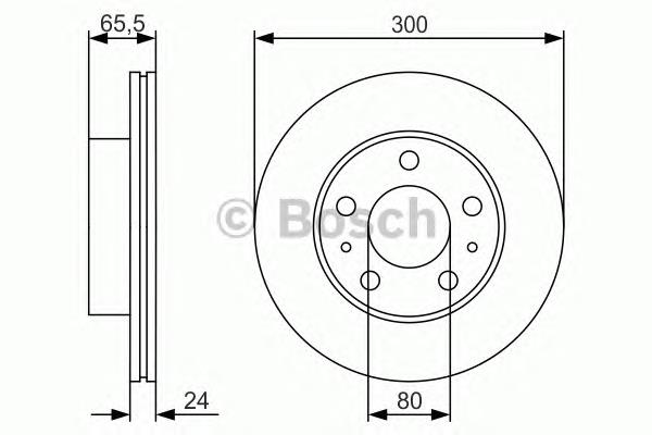 0986479R86 Bosch tarcza hamulcowa przednia