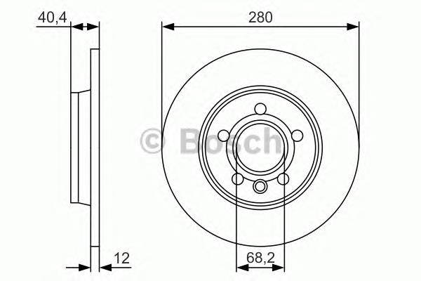 0986479R91 Bosch tarcza hamulcowa tylna