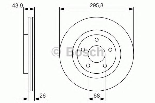 Tarcza hamulcowa przednia 0986479R89 Bosch