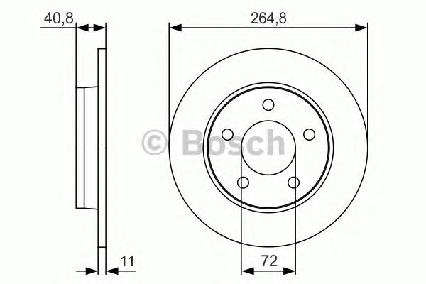 Tarcza hamulcowa tylna 0986479S50 Bosch